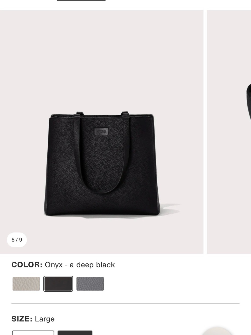 Dagne Dover Black Pebbled Leather Tote - Picture 8 of 8